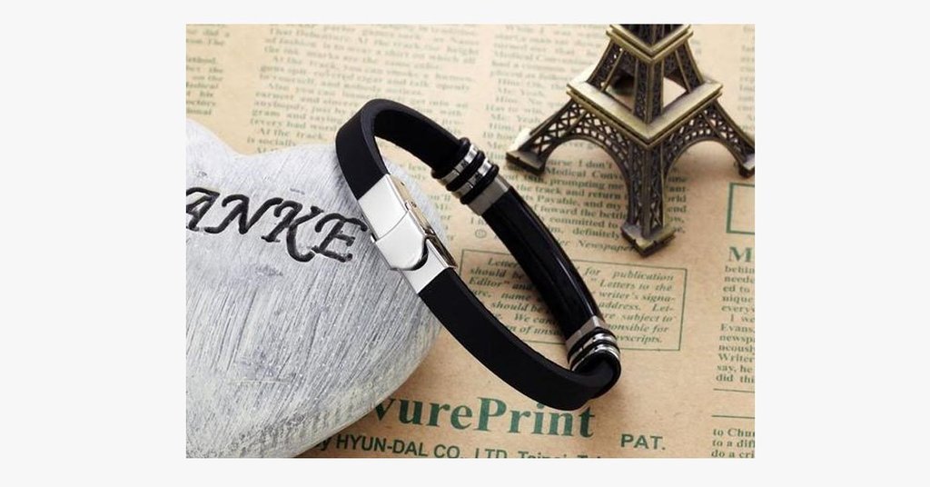 Zap Leather & Stainless Steel Men's Bracelet – Modern Braided Wristband for Casual & Formal Wear