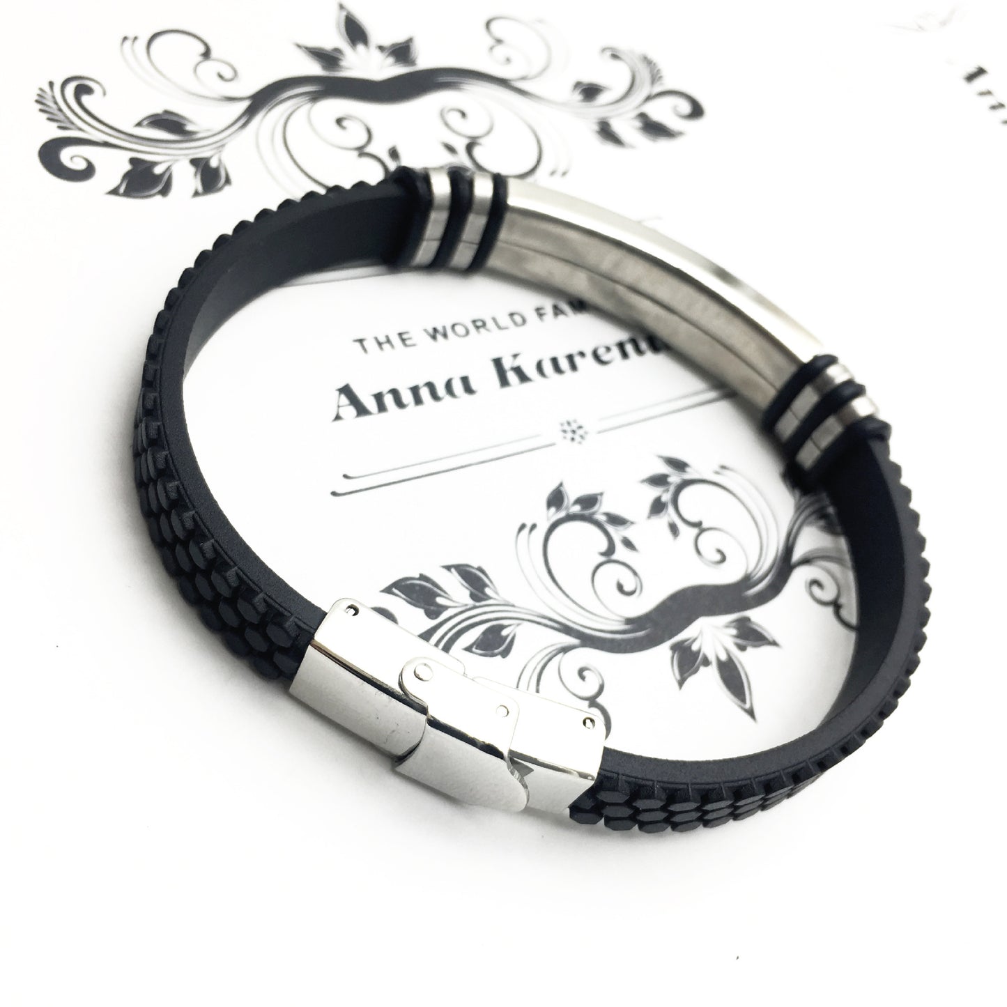 Zap Leather & Stainless Steel Men's Bracelet – Modern Braided Wristband for Casual & Formal Wear