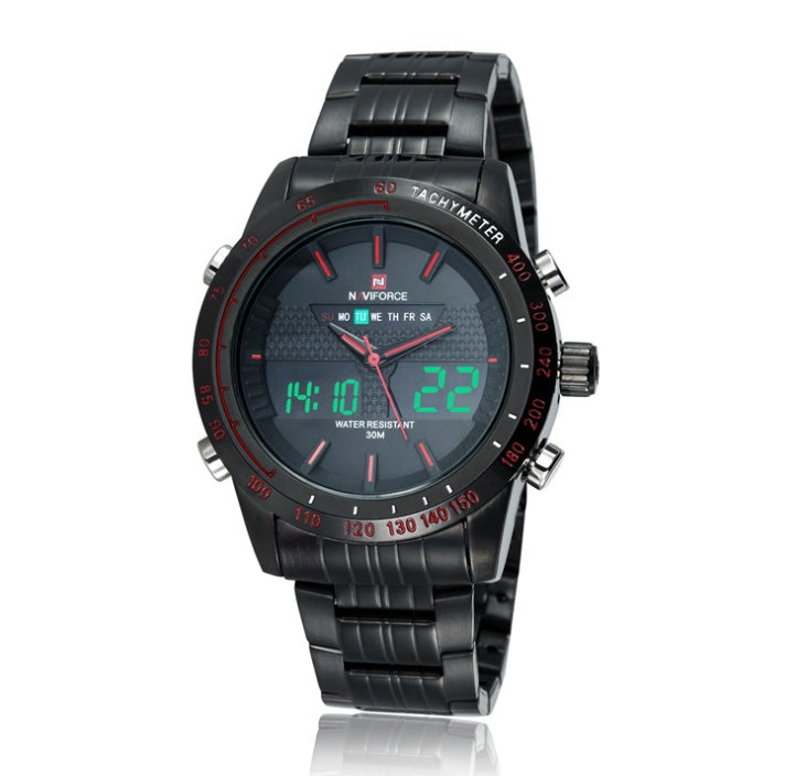 Kairos Naviforce Men’s Sports Wrist Watch Model 9024 – Luminous Quartz Chronograph with Week & Calendar Display, 30M Waterproof