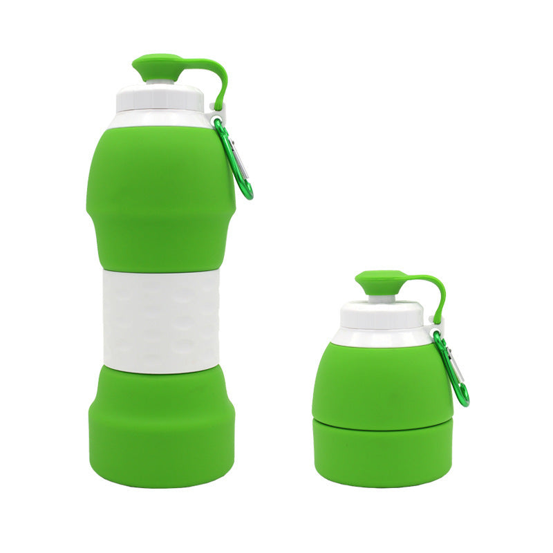 580ml Silicone Folding Water Bottle – Portable, Space-Saving Travel Kettle