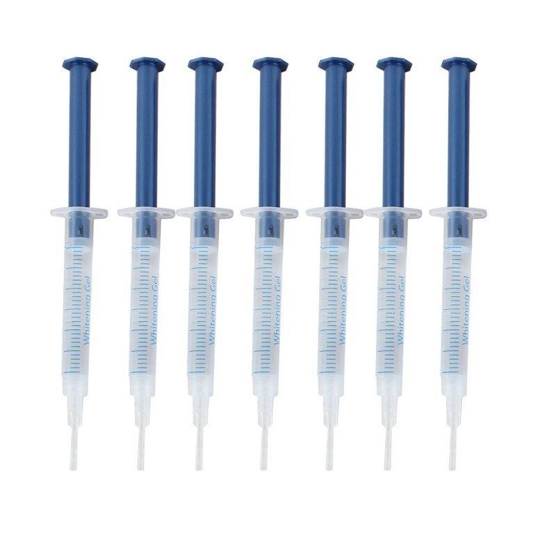 Professional Teeth Whitening Gel Kit – 3 ml Gel Syringes with Trays, LED Lamp & Shade Guide
