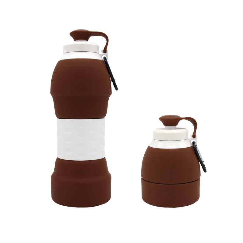 580ml Silicone Folding Water Bottle – Portable, Space-Saving Travel Kettle