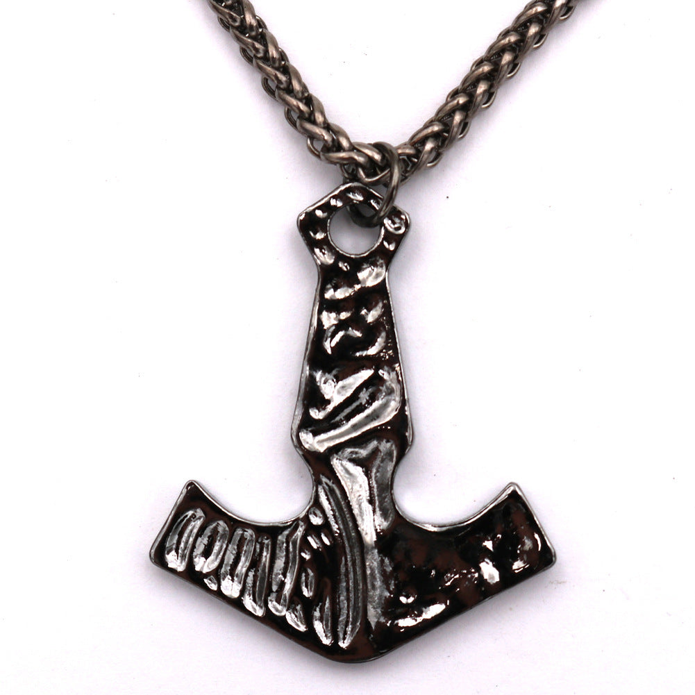 European & American Fashion Men’s Body Pendant Necklace – Alloy Snake Bone Chain
