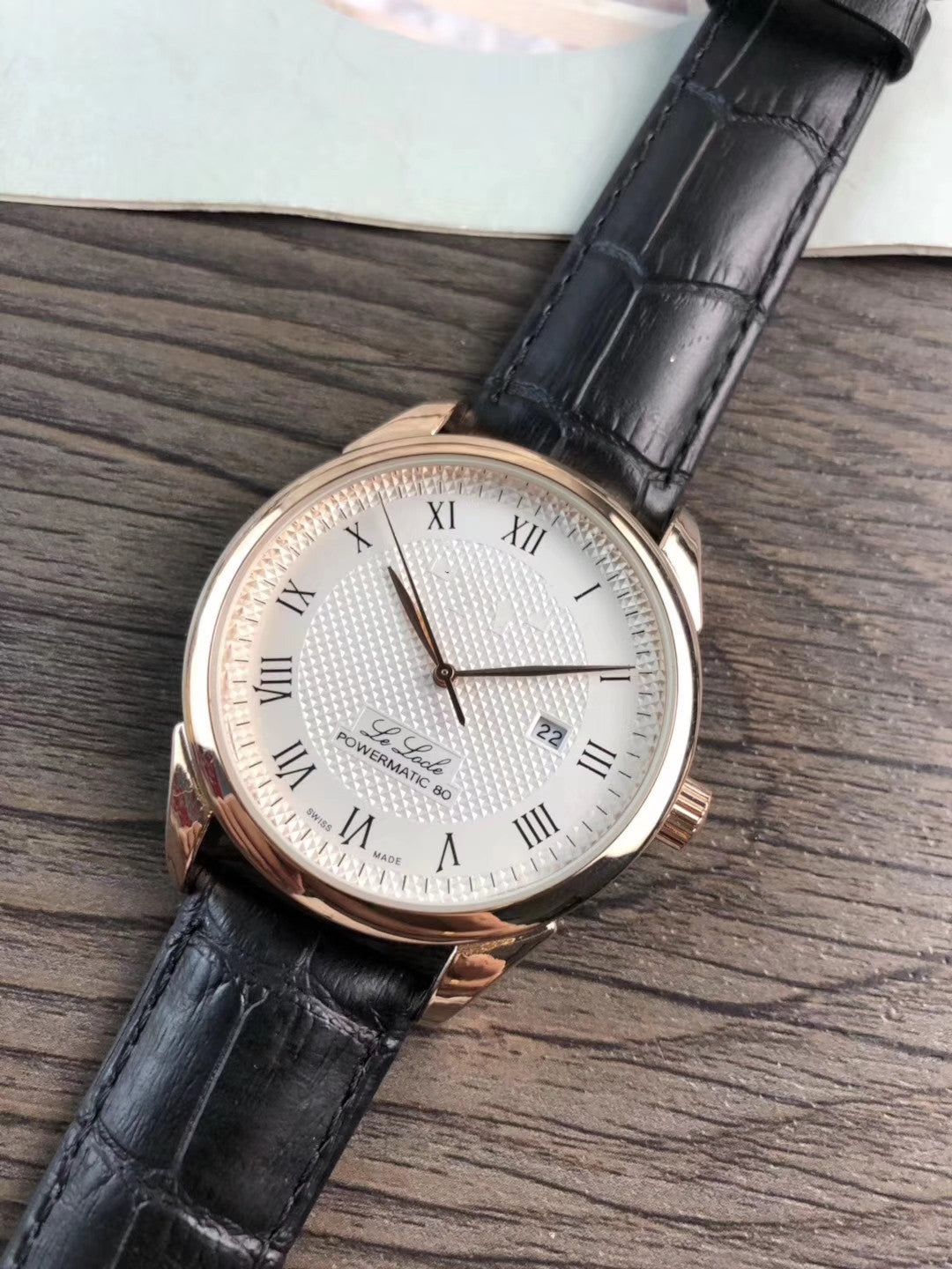 Mens Stainless Steel Belt Watch with Calendar & 24-Hour Display – Genuine Leather Strap