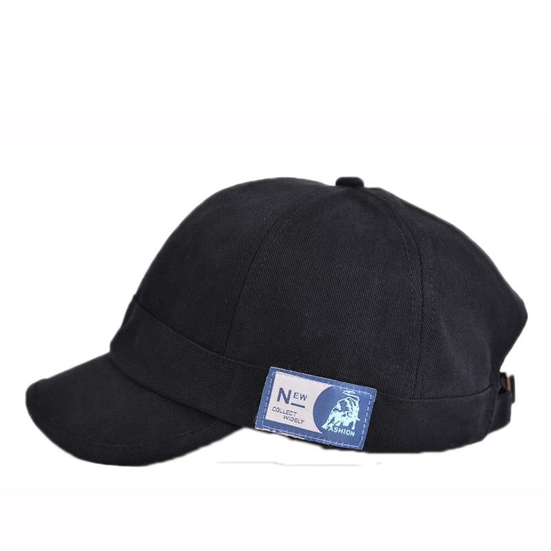 Patch Short Brim Baseball Cap – Adjustable Cotton Sunshade Hat