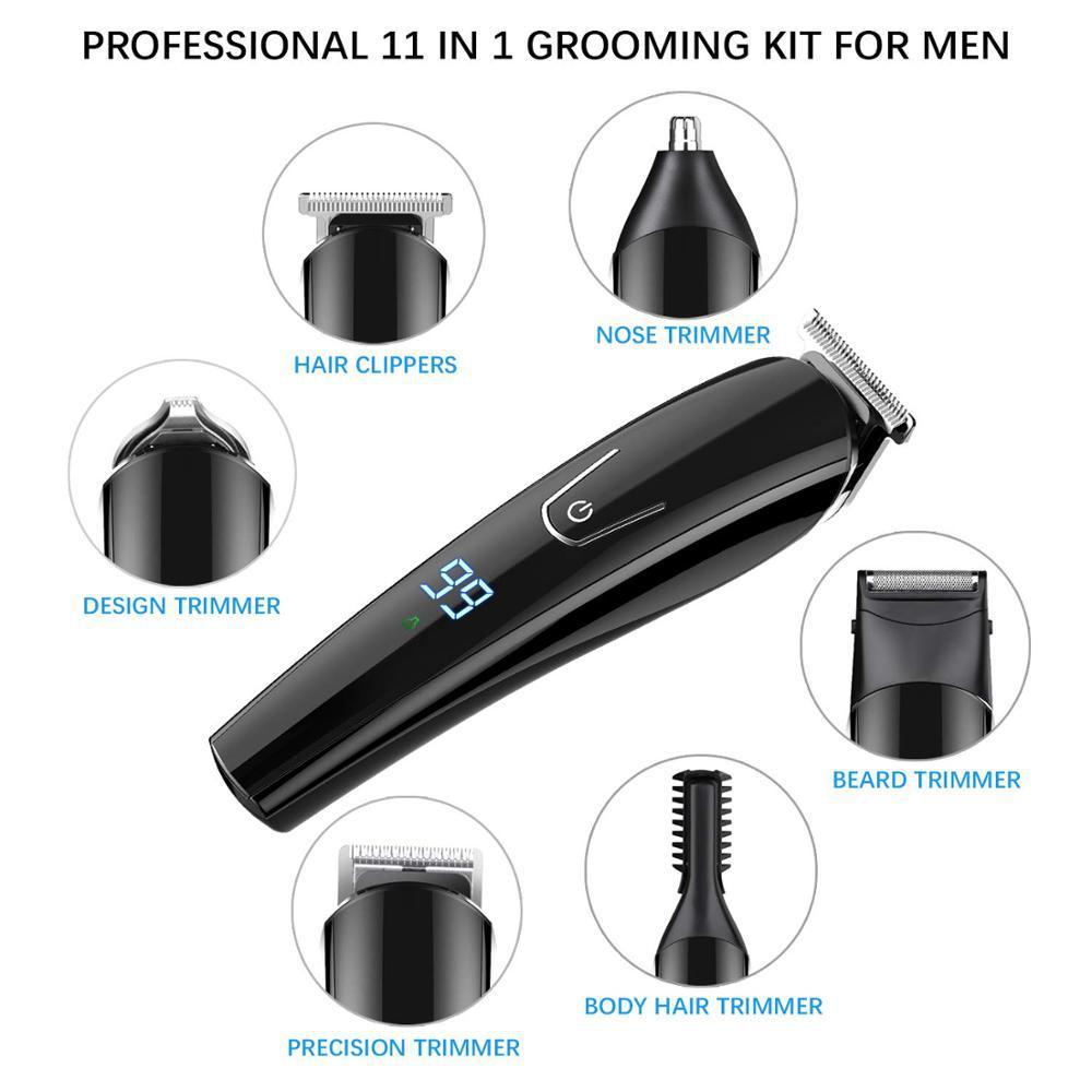 Hair Trimmer Electric Clipper & Beard Shaving Machine – Dual Power USB Rechargeable with Push Button Control