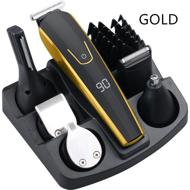 Hair Trimmer Electric Clipper & Beard Shaving Machine – Dual Power USB Rechargeable with Push Button Control