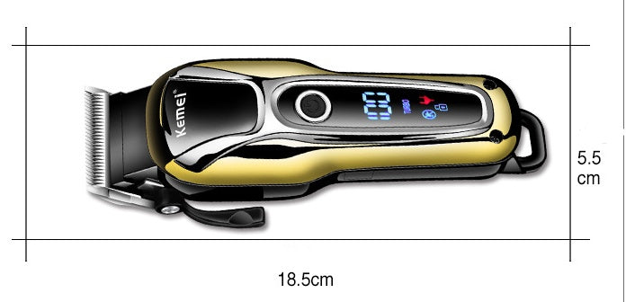 Professional Rechargeable Hair Clipper – 120 Min Cordless Beard Trimmer with 4 Guide Combs & Power Adapter