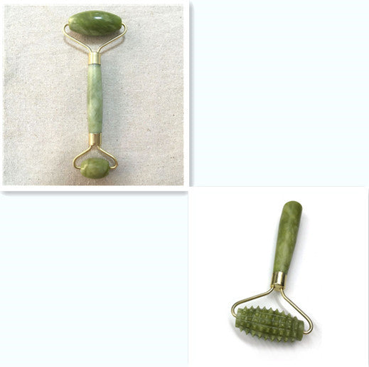 Double-End Jade Roller – Natural Xiuyu Jade Facial Massager