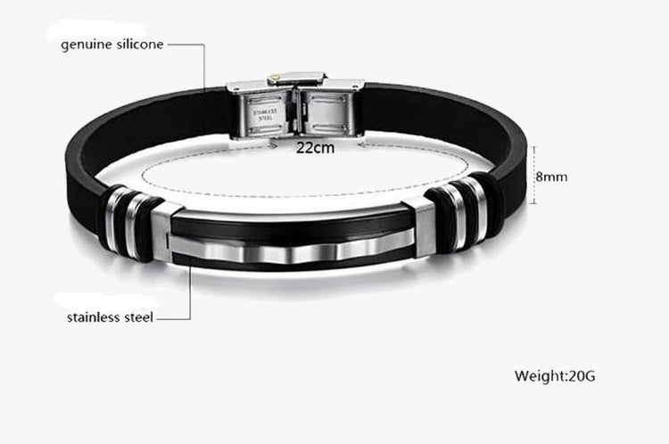 Zap Leather & Stainless Steel Men's Bracelet – Modern Braided Wristband for Casual & Formal Wear
