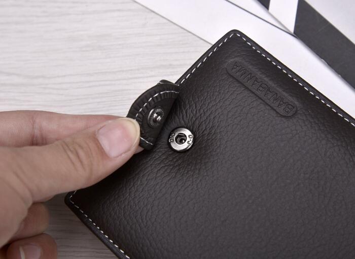 Hot Designer Men’s Genuine Leather Wallet – Short Bifold Standard Wallet with Polyester Lining