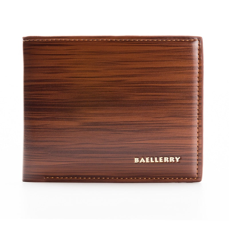 3‑Fold Carteira Men’s Wallet – Japanese & Korean Style PU Leather