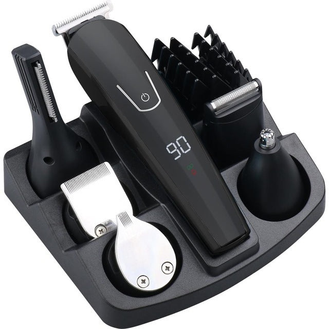 Hair Trimmer Electric Clipper & Beard Shaving Machine – Dual Power USB Rechargeable with Push Button Control
