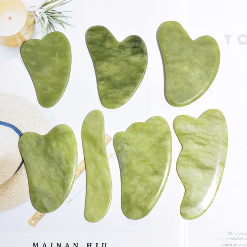 Green Phoenix Jade Gua Sha Massage Board – Face & Body Care Scraping Tool