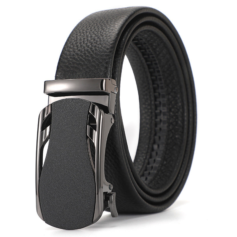 Genuine Leather Men's Belt – Automatic Buckle Design, Multiple Styles