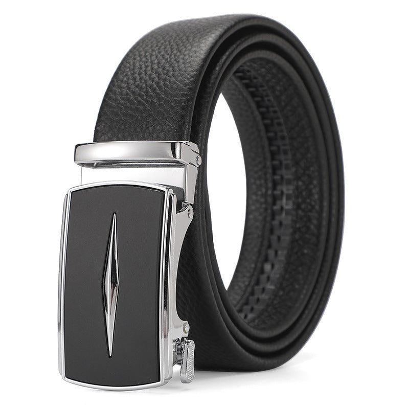 Genuine Leather Men's Belt – Automatic Buckle Design, Multiple Styles