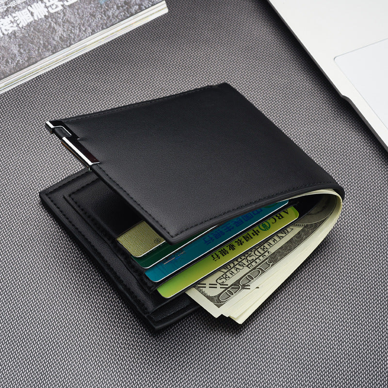 Men’s PU Leather Business Wallet – Slim Money Holder & Business Card Case
