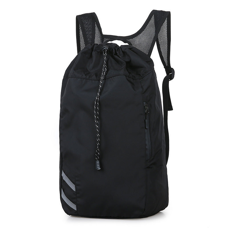 Nylon Backpack Gym Bag – Convertible Carry with Zipper Pocket (30 × 17 × 56 cm)