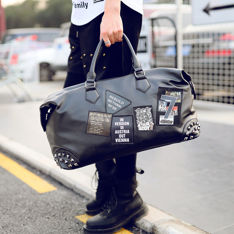 Leather Gym Bag – Premium PU Leather Handbag, Shoulder & Crossbody Duffel