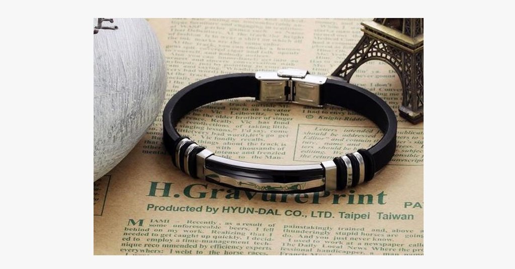 Zap Leather & Stainless Steel Men's Bracelet – Modern Braided Wristband for Casual & Formal Wear