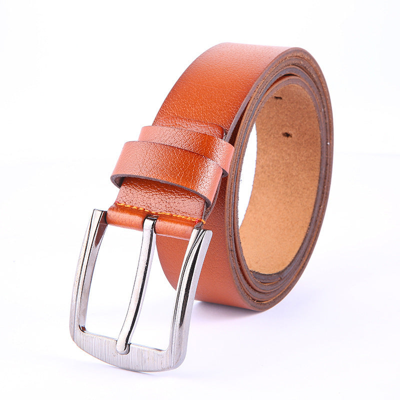 Classic Leather Pin Buckle Belt for Men – Casual & Business Wear