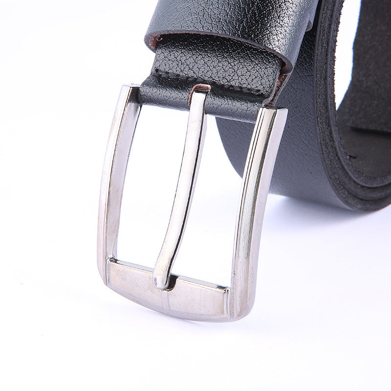 Classic Leather Pin Buckle Belt for Men – Casual & Business Wear