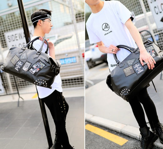 Leather Gym Bag – Premium PU Leather Handbag, Shoulder & Crossbody Duffel