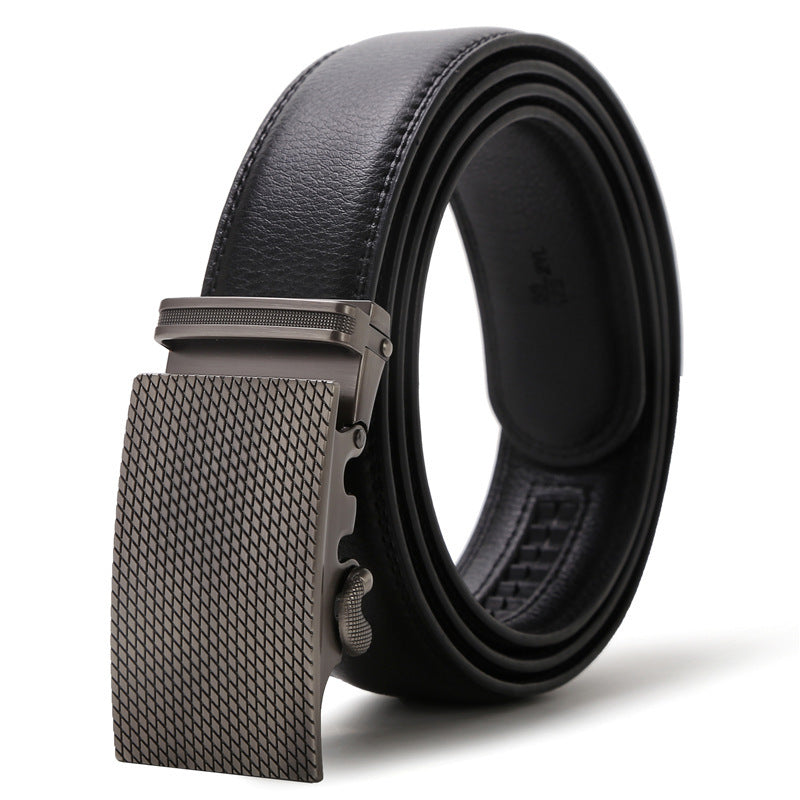 Men’s High-End Automatic Buckle Belt – Cost-Effective Artificial Leather Dress Belt