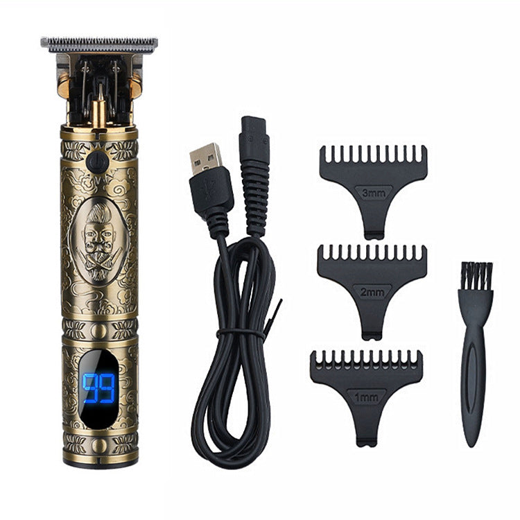 Professional Hair & Beard Trimmer – Stainless Steel Electric Grooming Tool for Men, Multiple Colors Available
