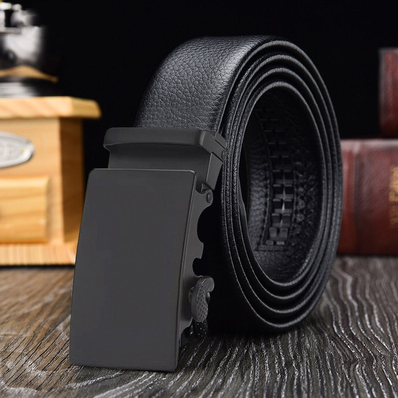Men’s Business Automatic Buckle Belt – Middle-Aged & Youth Leather Belt in Multiple Styles