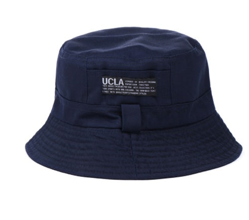 Trendy Letter Embroidered Fisherman Hat – Unisex Canvas Bucket Hat for Outdoor, Travel & Streetwear (56–58cm)