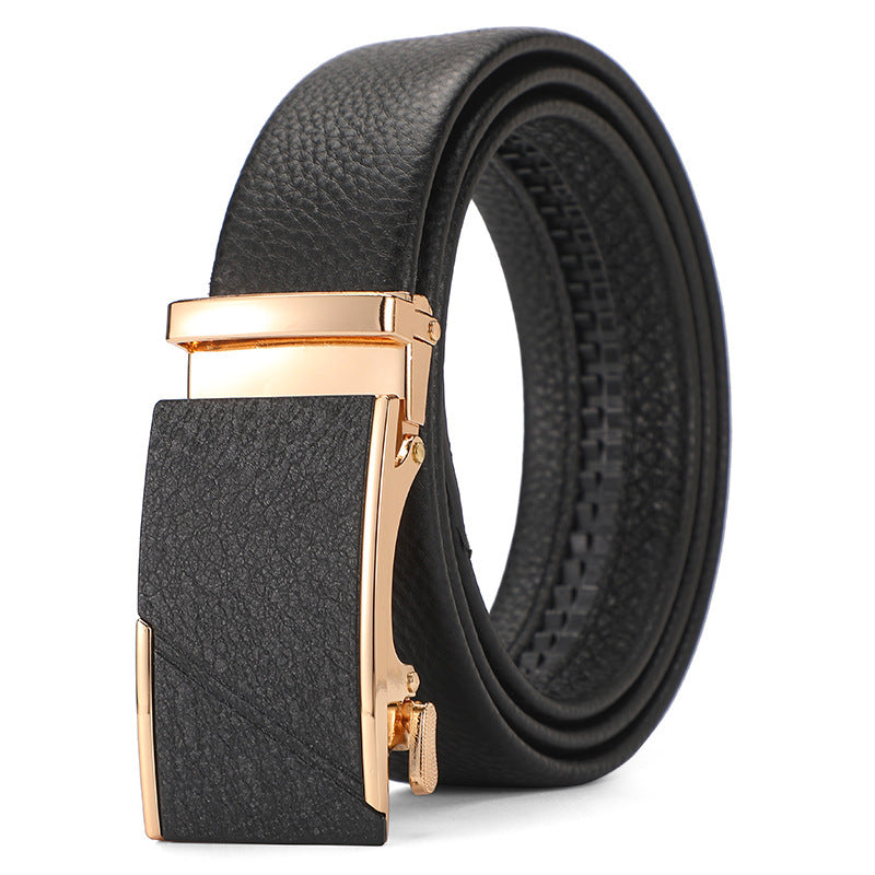 Genuine Leather Men's Belt – Automatic Buckle Design, Multiple Styles