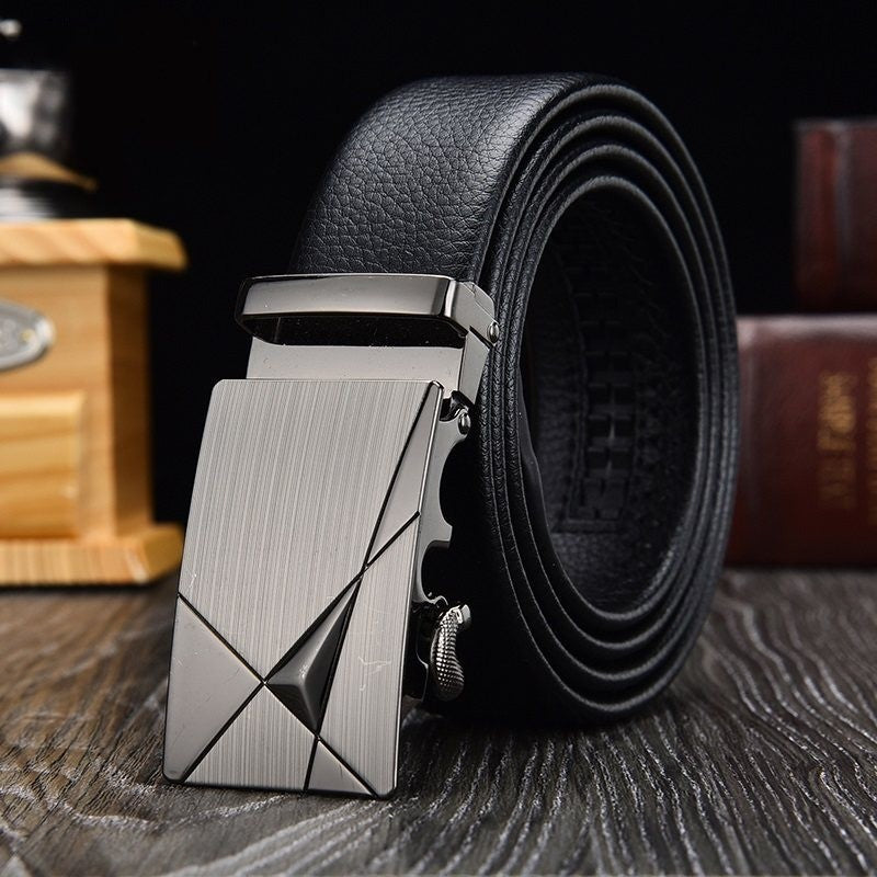 Men’s Business Automatic Buckle Belt – Middle-Aged & Youth Leather Belt in Multiple Styles