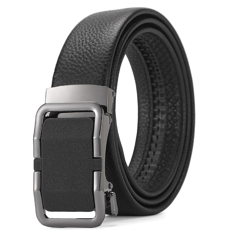 Genuine Leather Men's Belt – Automatic Buckle Design, Multiple Styles