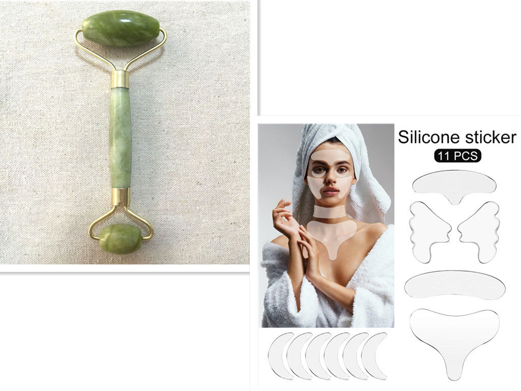 Double-End Jade Roller – Natural Xiuyu Jade Facial Massager