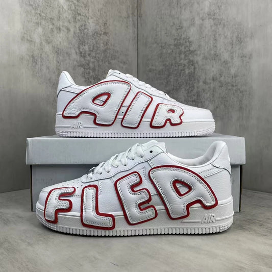 Nike Air Force 1 Low x Cactus Plant Flea Market (CPFM) White Red Lettering Trainers Sneakers