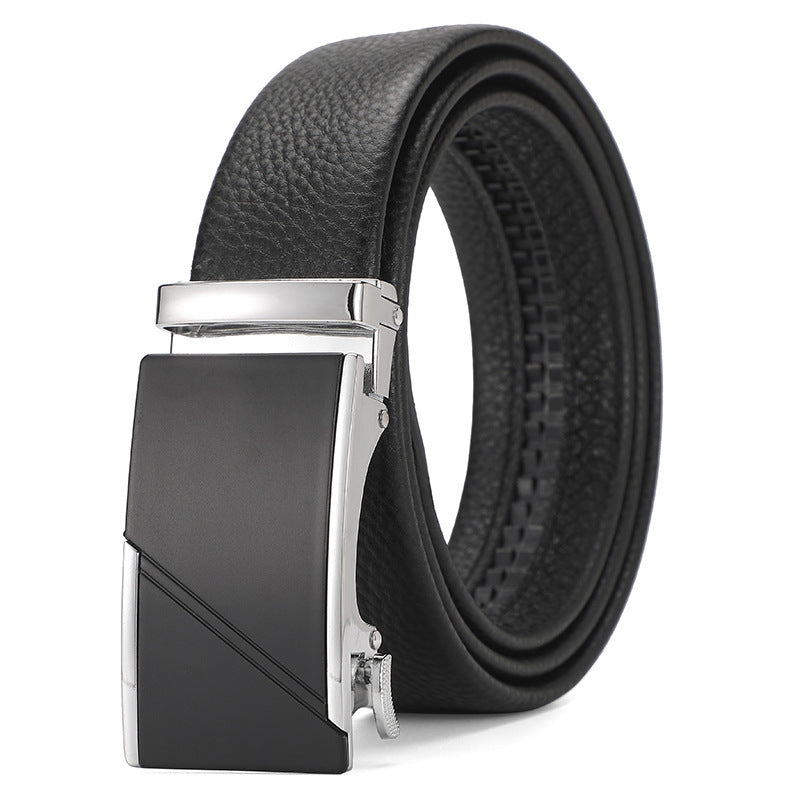 Genuine Leather Men's Belt – Automatic Buckle Design, Multiple Styles