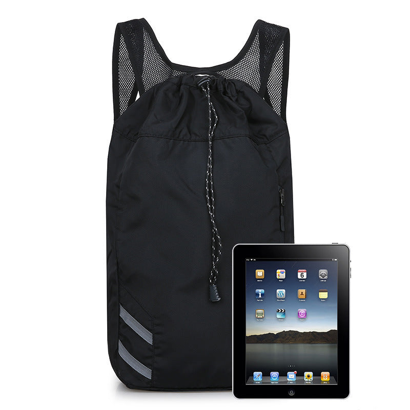 Nylon Backpack Gym Bag – Convertible Carry with Zipper Pocket (30 × 17 × 56 cm)