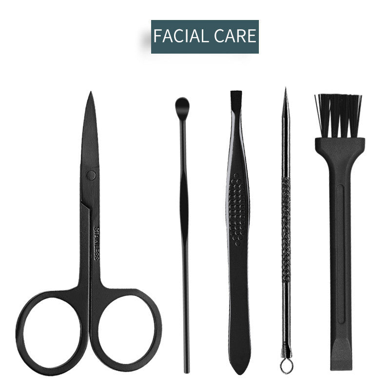 16-Piece Professional Manicure & Pedicure Grooming Kit with PU Leather Case