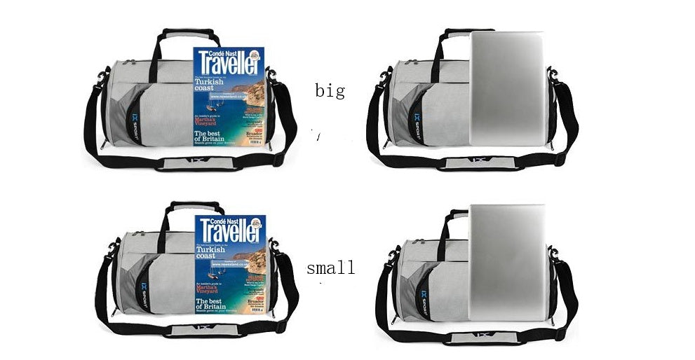 Men’s Gym Bag with Shoe Compartment – Small (≤20L) & Large (20–35L) Capacities