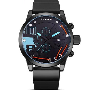 Luxury Men’s Chronograph Sport Watch – Quartz Wristwatch with Auto Date & Shock Resistance