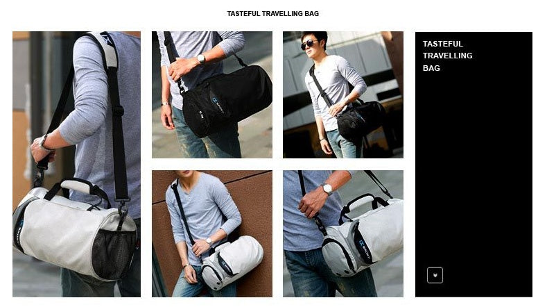 Men’s Gym Bag with Shoe Compartment – Small (≤20L) & Large (20–35L) Capacities