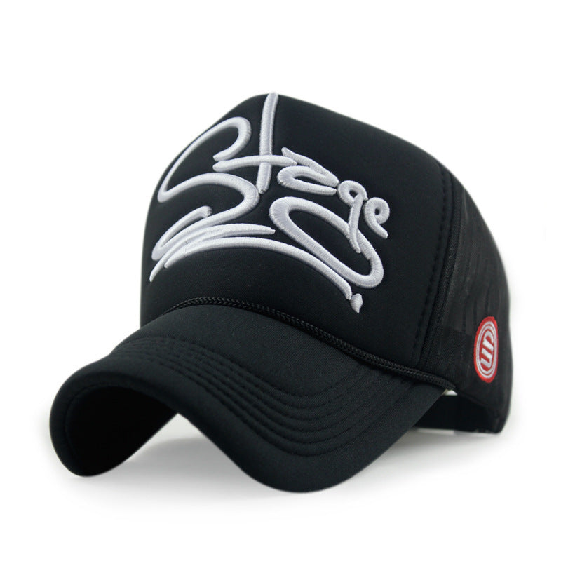 Fashion Korean Style Hipster Truck Hat – Mens Adjustable Cotton-Polyester Visor Cap