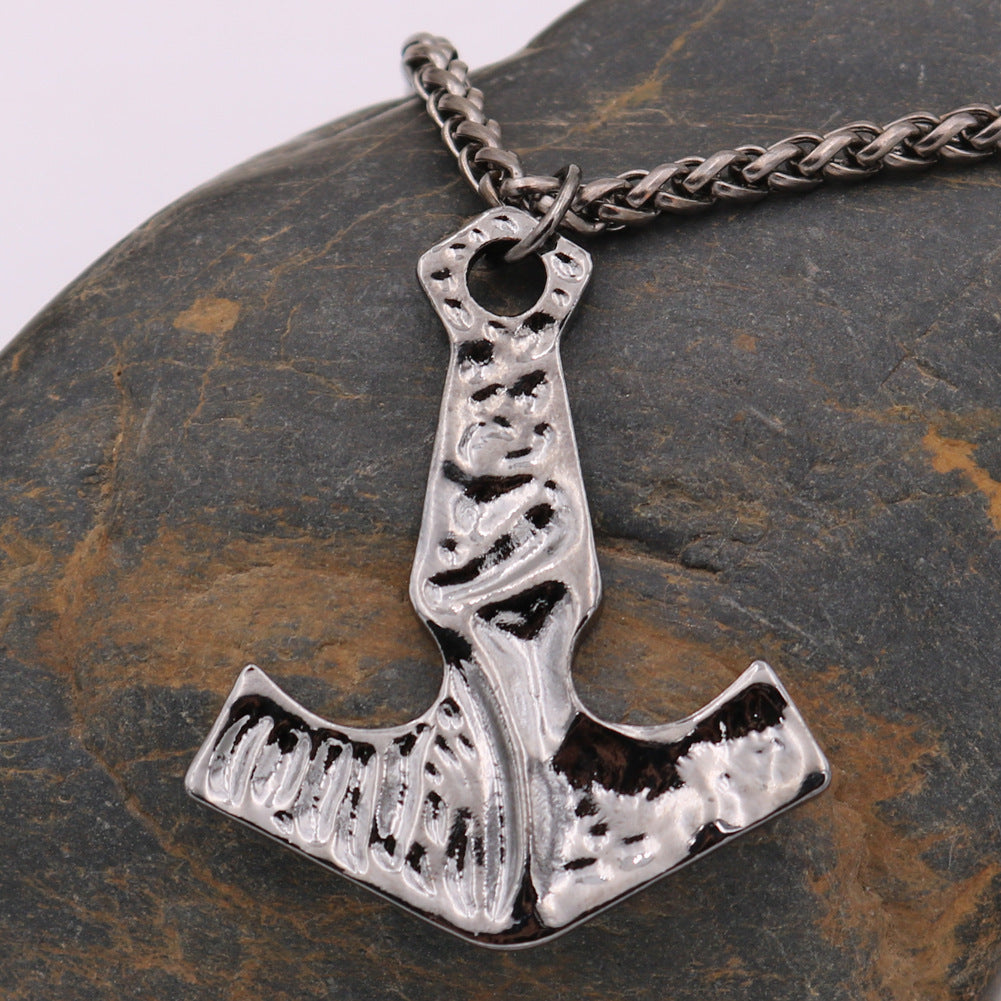 European & American Fashion Men’s Body Pendant Necklace – Alloy Snake Bone Chain