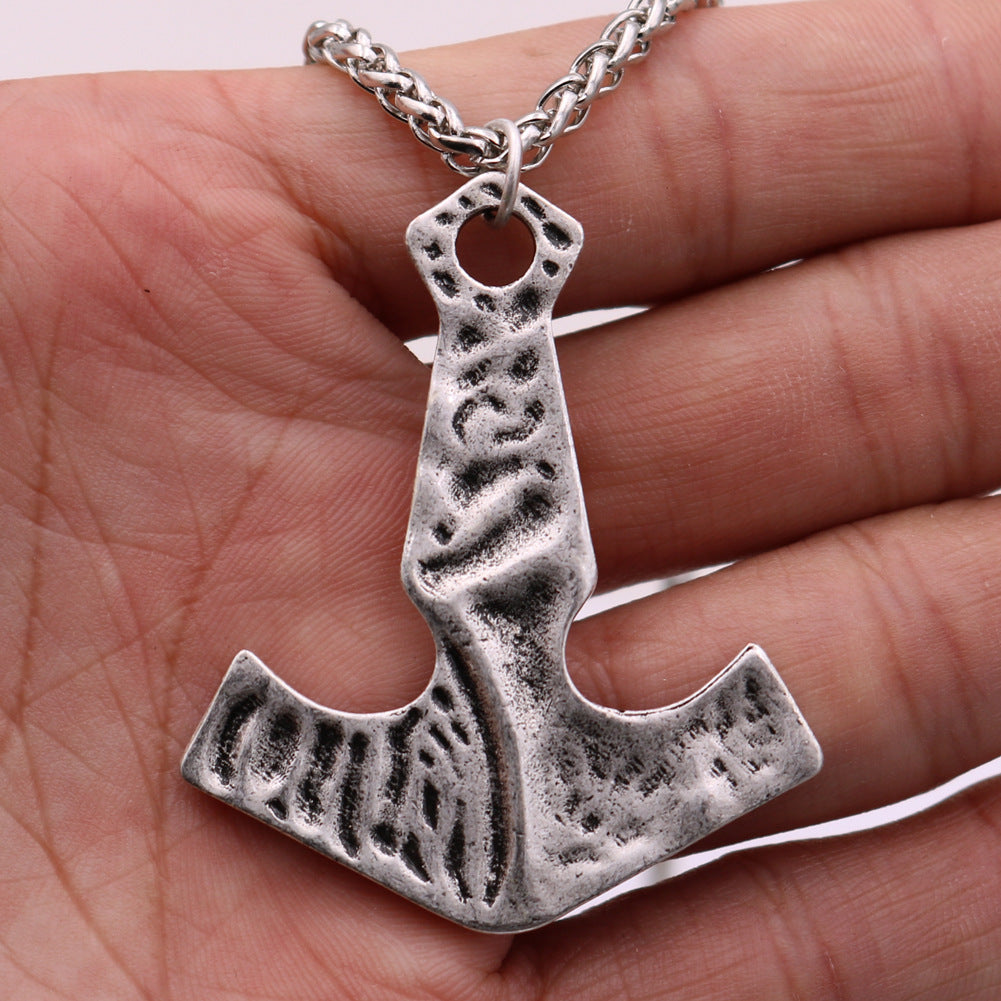 European & American Fashion Men’s Body Pendant Necklace – Alloy Snake Bone Chain