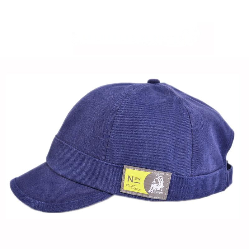 Patch Short Brim Baseball Cap – Adjustable Cotton Sunshade Hat