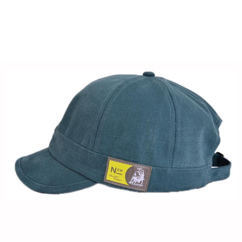 Patch Short Brim Baseball Cap – Adjustable Cotton Sunshade Hat