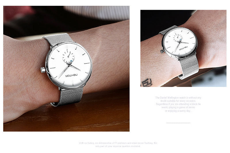 NEKTOM Men's Quartz Watch – 30M Waterproof, Fashion Trend, Stainless Steel Case, Factory Direct