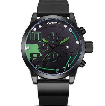 Luxury Men’s Chronograph Sport Watch – Quartz Wristwatch with Auto Date & Shock Resistance