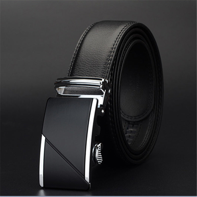 Men’s Genuine Leather Fashion Belt – Thick Cowhide with Solid Alloy Buckle